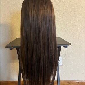 Chelsea Smith Crowns Middleton Luxe Long Straight Brunette Wig